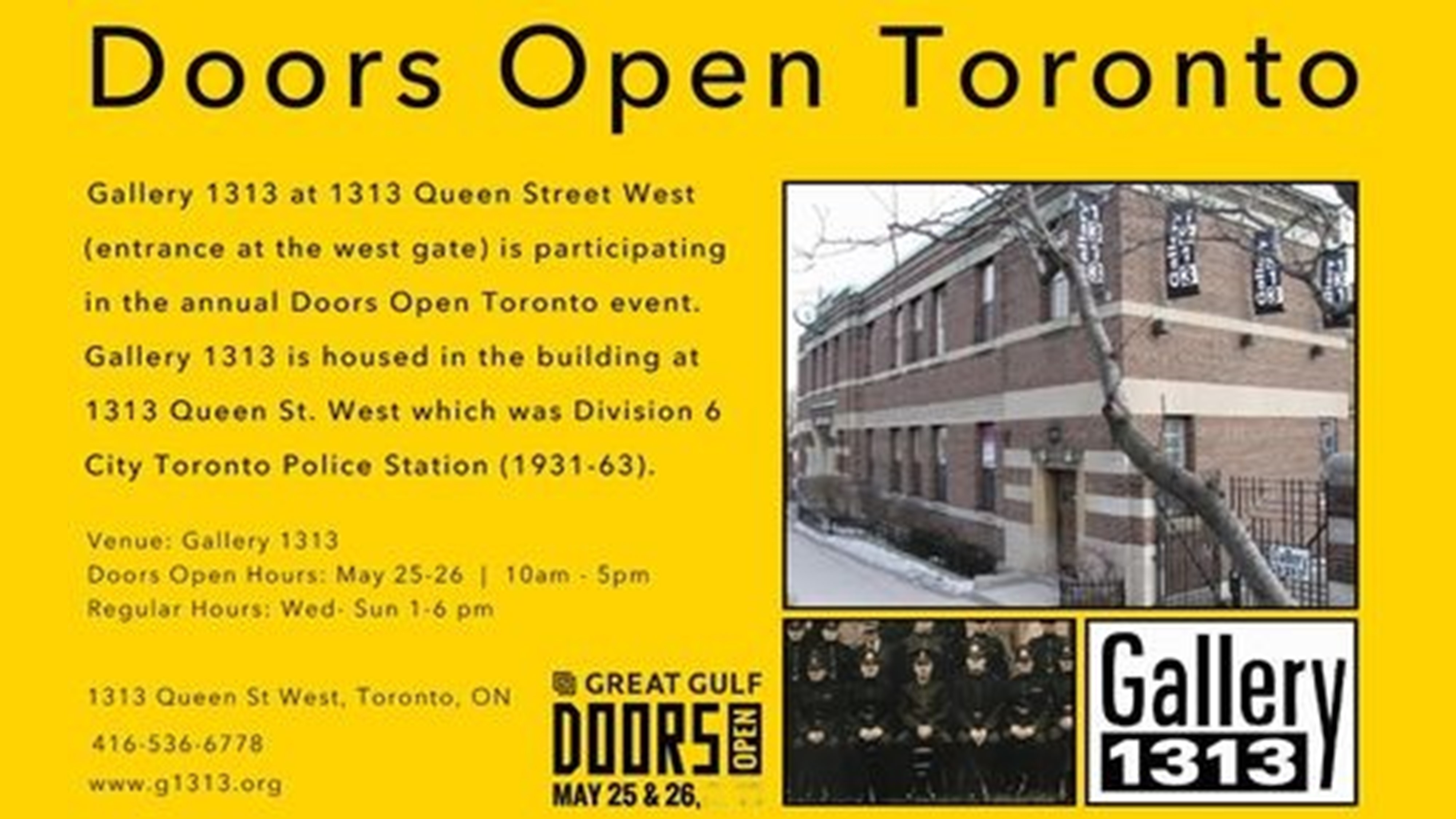 Doors Open – May 25 -26