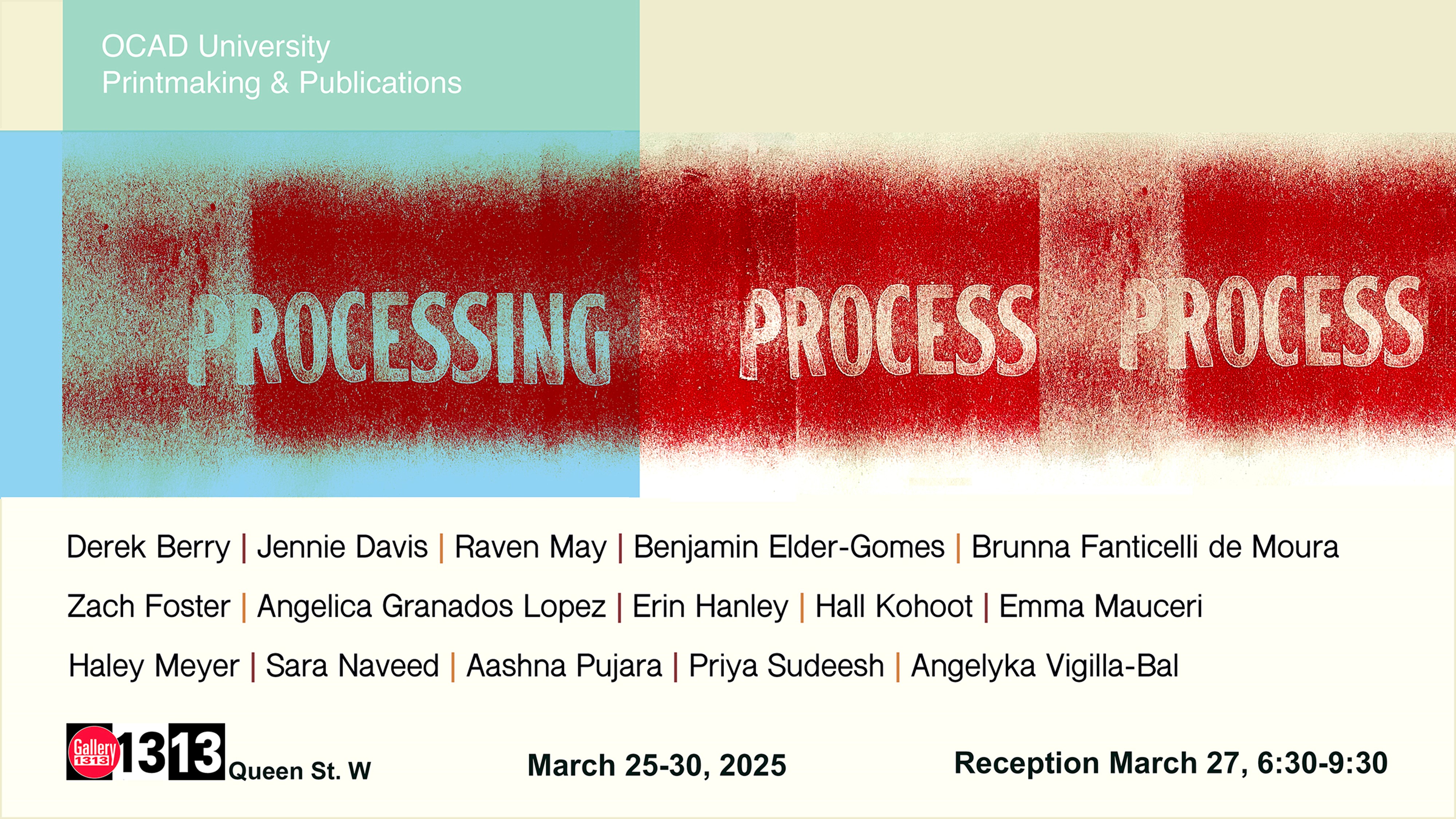 OCADU – Processing – March 25-30