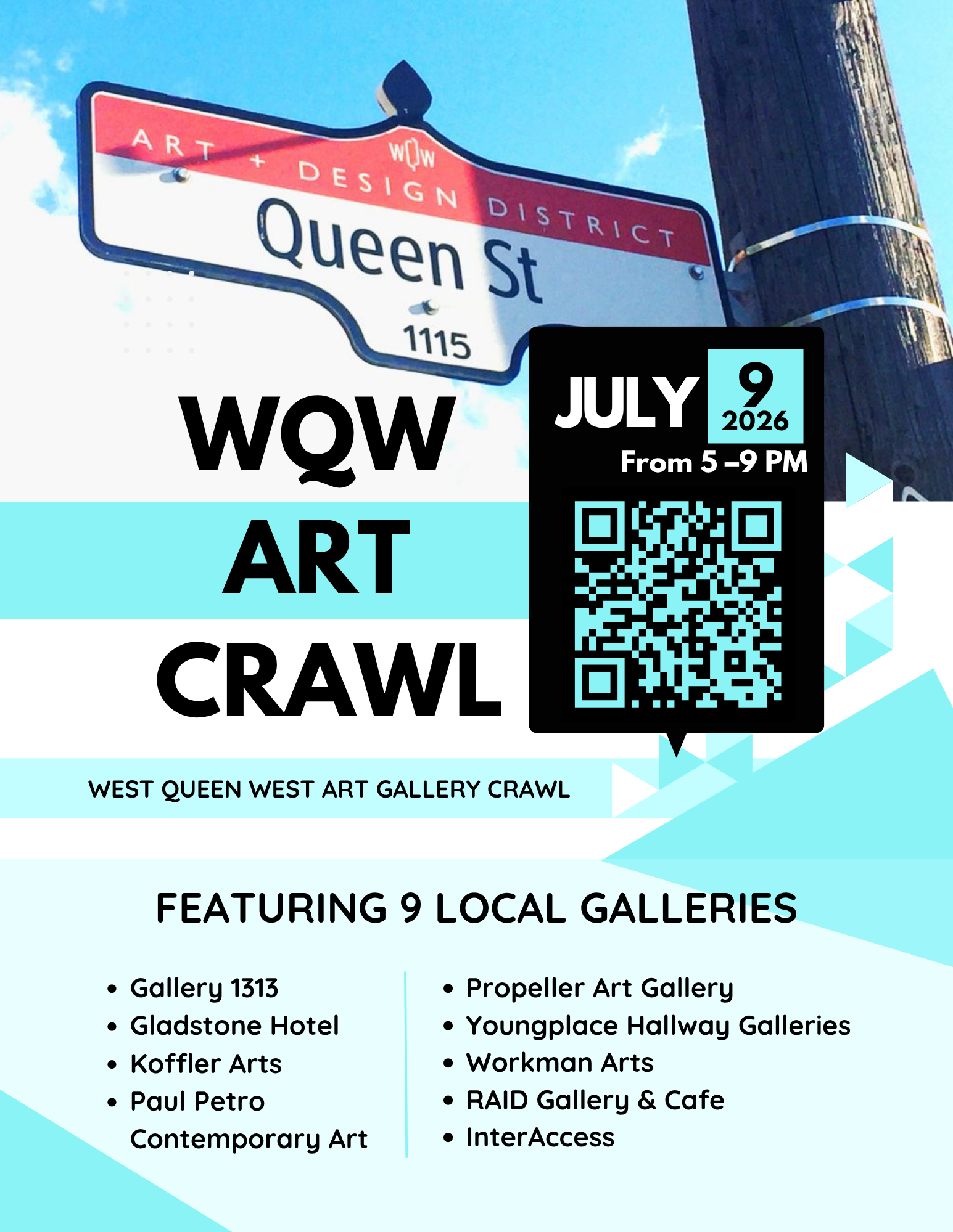 WQW ART CRAWL *Thursday 09 July 2026*
