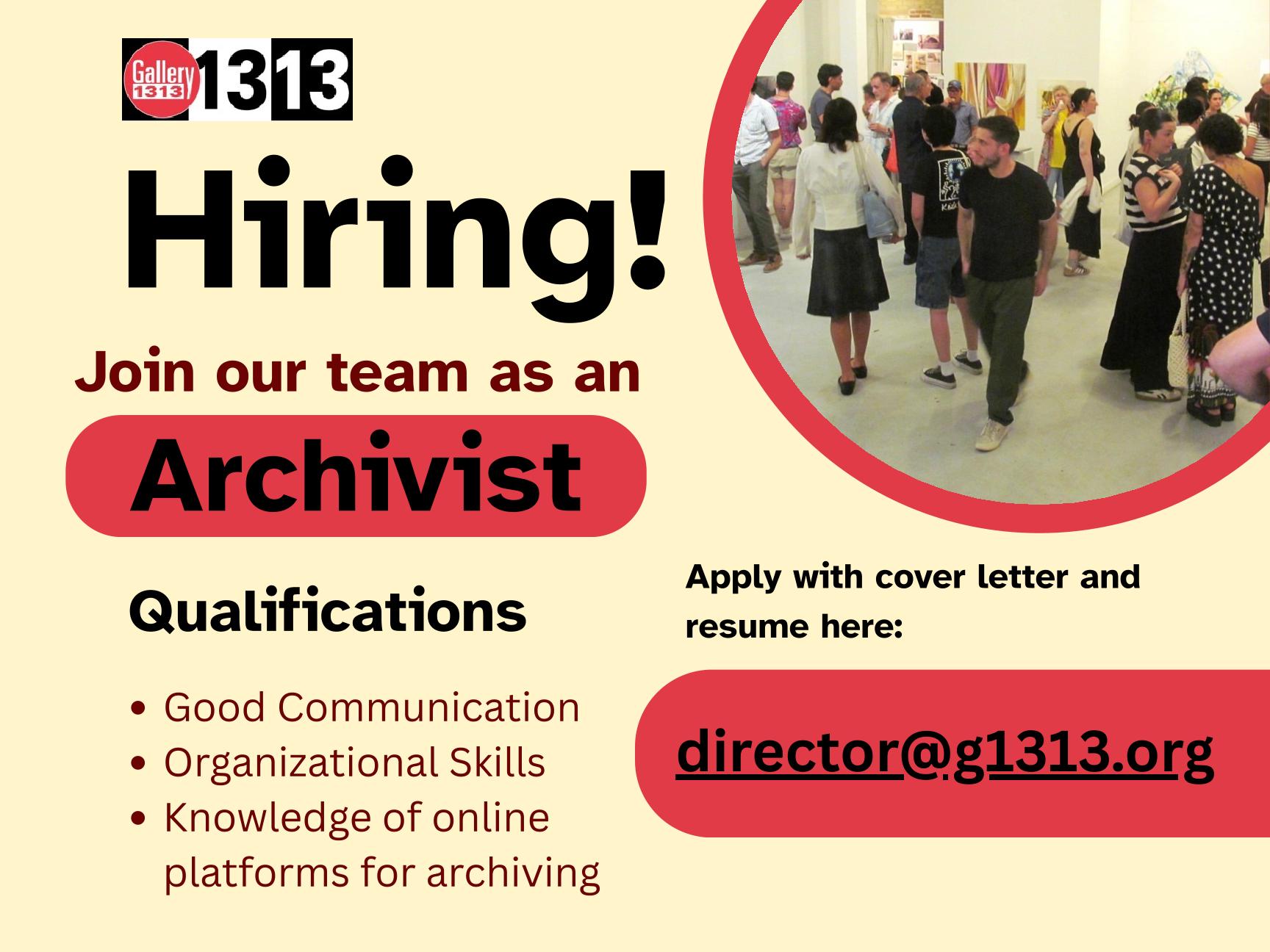 Archivist Opportunity